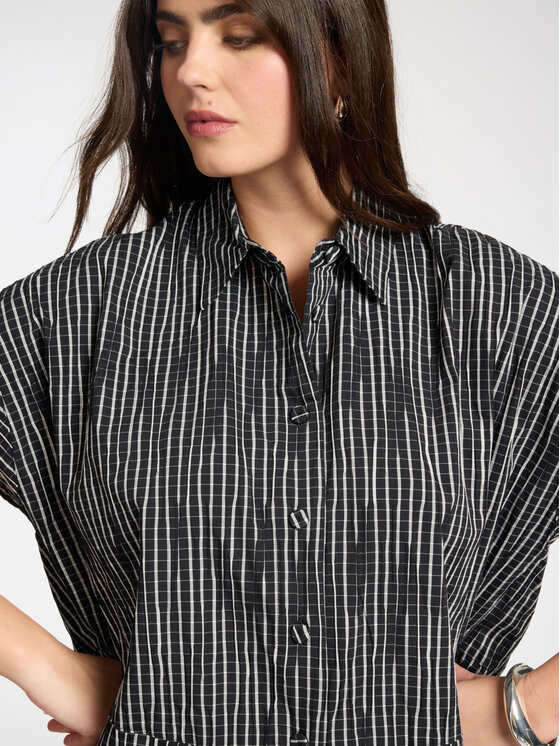 Elena Mirò Elena Mirò Camicia 5000Z000032N001 Nero Boxy Fit