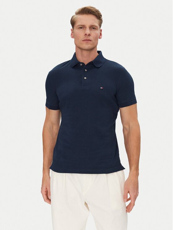 Tommy Hilfiger Tommy Hilfiger Polokošile 1985 MW0MW17771 Tmavomodrá Slim Fit