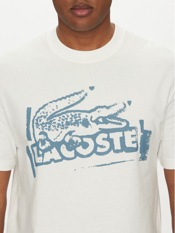 Lacoste Lacoste Majica TH0284 Écru Classic Fit