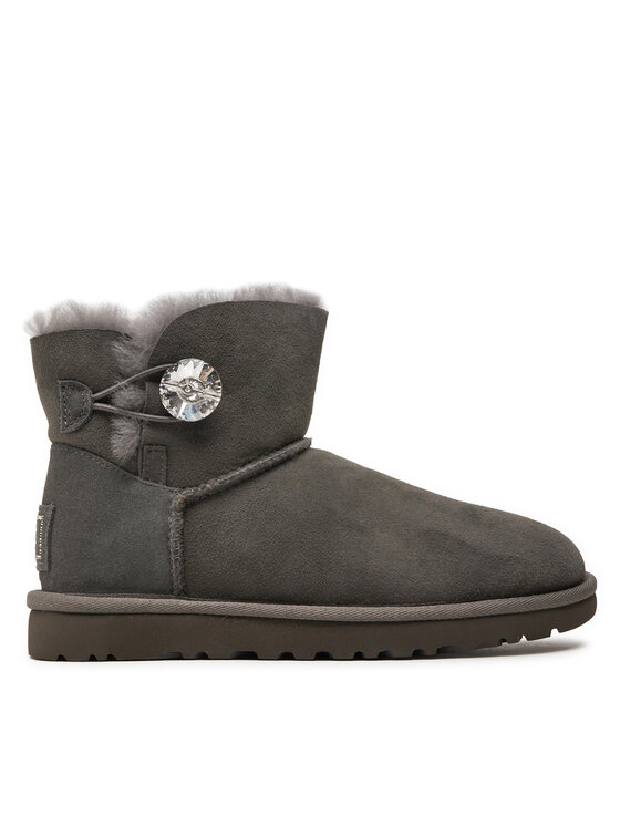 Ugg Ugg Škornji za sneg W Mini Bailey Button Bling 1016554 Siva
