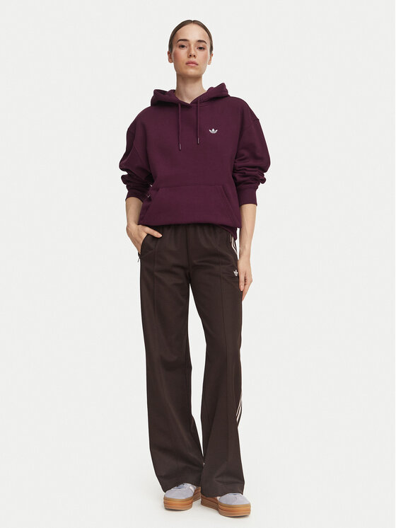 adidas adidas Bluza Essentials Oversized Fleece Hoodie KT2274 Bordowy Regular Fit