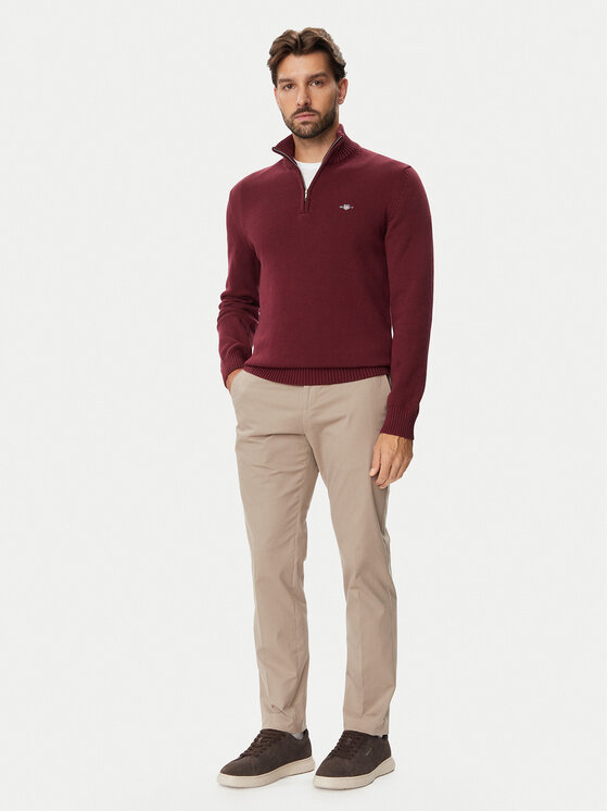 Gant Gant Sweter 8030170 Bordowy Regular Fit
