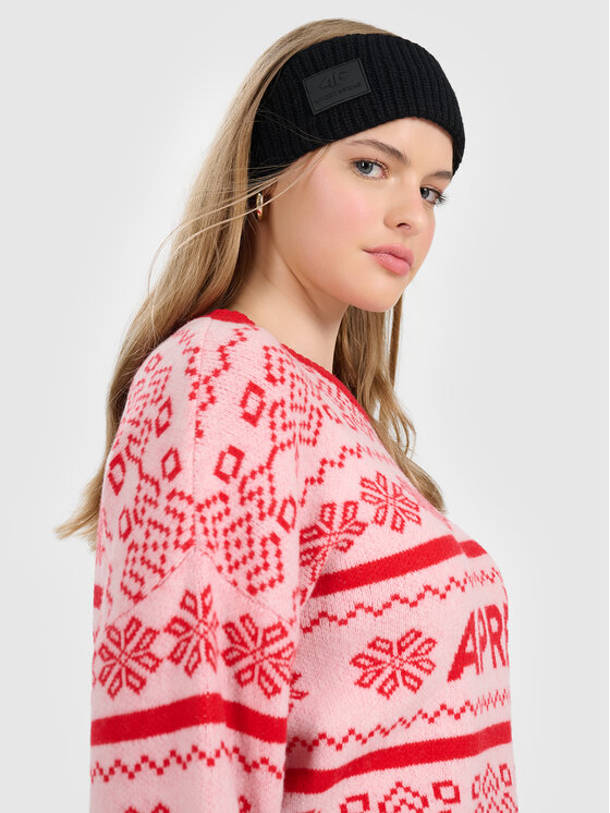 4F 4F Sweter casual Czerwony Regular Fit