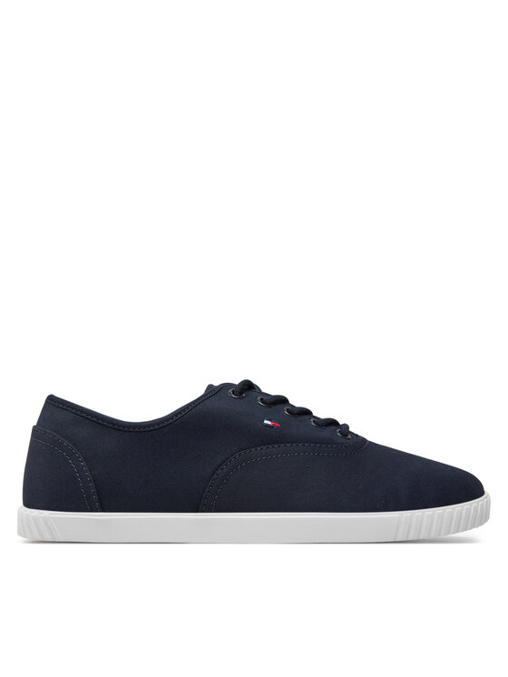 Teniși Tommy Hilfiger Canvas Lace Up Sneaker FW0FW07805 Bleumarin