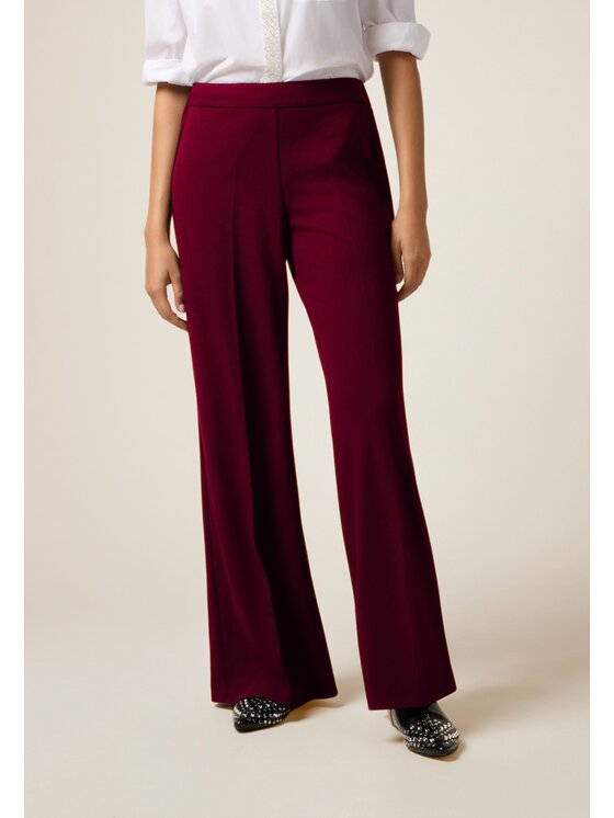 Oltre Oltre Pantaloni di tessuto P274J002362N036 Bordeaux Baggy Fit