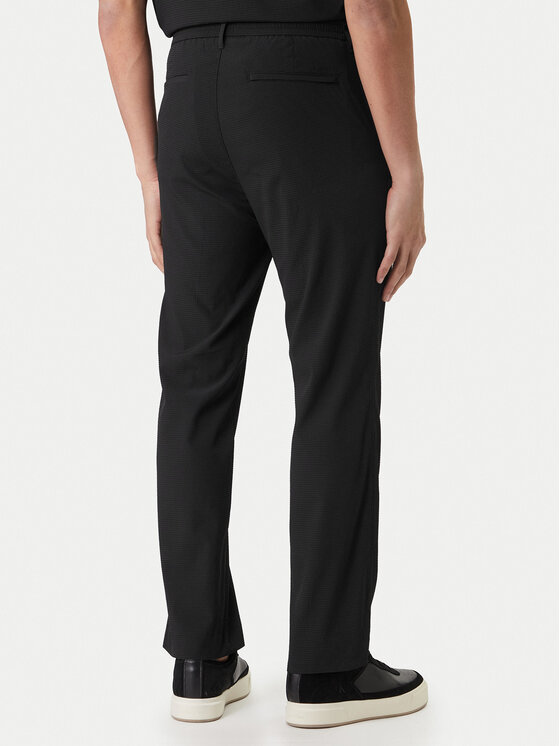 Calvin Klein Calvin Klein Szövet nadrág LV04LF609G Fekete Straight Fit