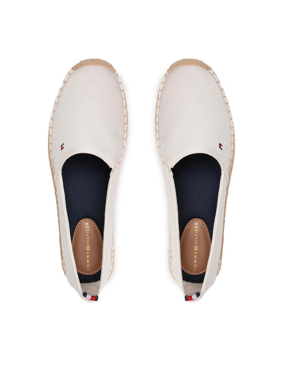 Tommy Hilfiger Tommy Hilfiger Espadrilles Basic Tommy Flat Espadrille FW0FW04827 Balts