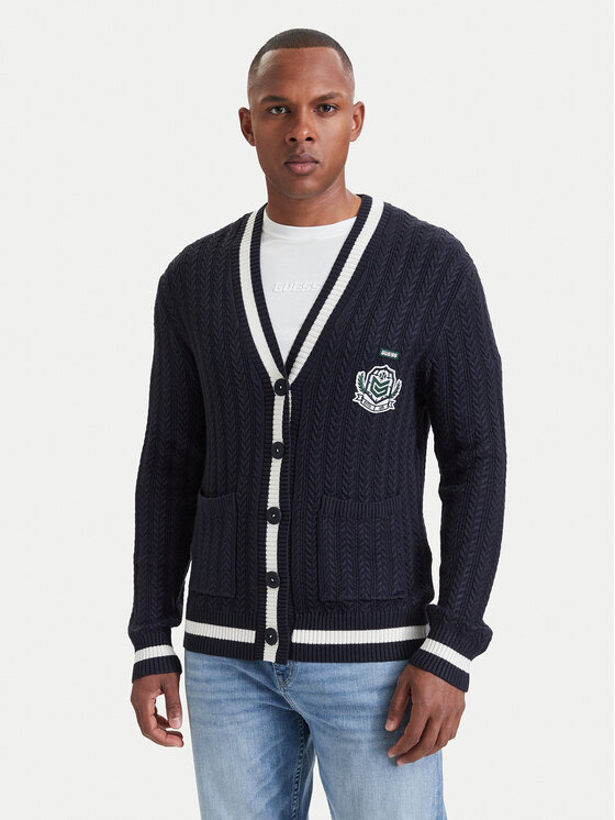 Guess Guess Strickjacke Z6YR01 Z1151 Dunkelblau Regular Fit