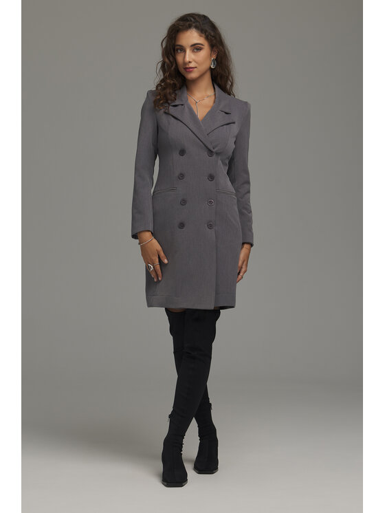 NIFE NIFE Sukienka wieczorowa S299 Szary Fitted Fit