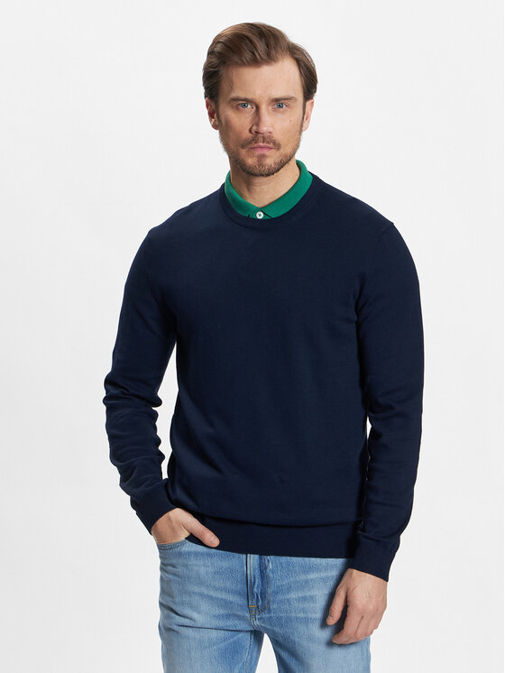 United Colors Of Benetton Męski Sweter, rozmiar M, Granatowy, 1098U1I76