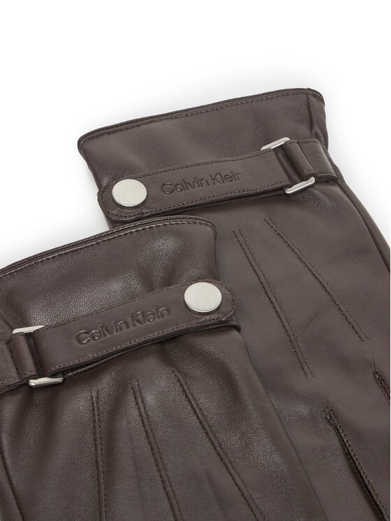 Calvin Klein Calvin Klein Rękawiczki Męskie Logo Strap LV04D8035G Brązowy