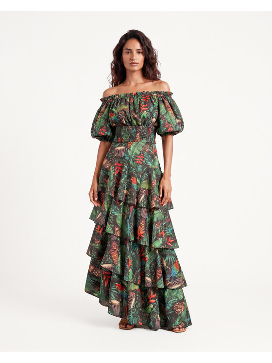 Castellani Castellani Spódnica maxi Spódnica Belisa Zielony Regular Fit