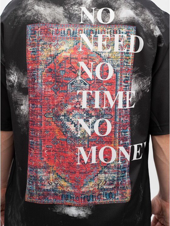 Machinist Machinist T-Shirt Koszulka Z Krótkim Rękawem Oversize Czarna Machinist No Need No Time L Czarny Oversize