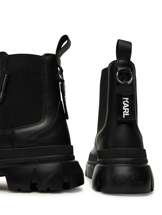 KARL LAGERFELD KARL LAGERFELD Kotníková obuv s elastickým prvkem KL43545 Černá