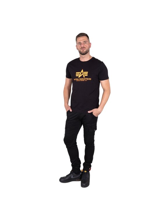 Alpha Industries Alpha Industries Tričko AI.100501NP-477-M Čierna Basic Fit