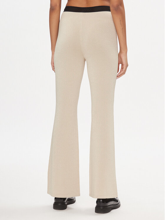 Liu Jo Sport Liu Jo Sport Pantaloni di tessuto TA4011 MS014 Beige Bootcut Fit