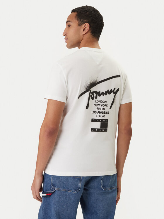 Tommy Jeans Tommy Jeans T-Shirt DM0DM22553 Biały Regular Fit