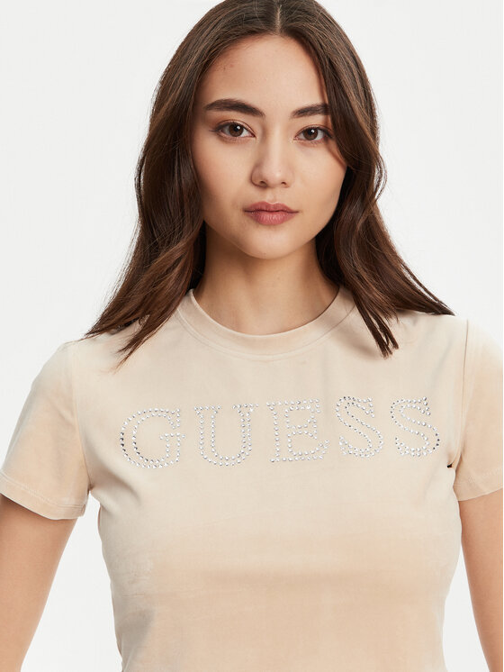 Guess Guess T-Shirt V3BI01 K0232 Béžová Regular Fit