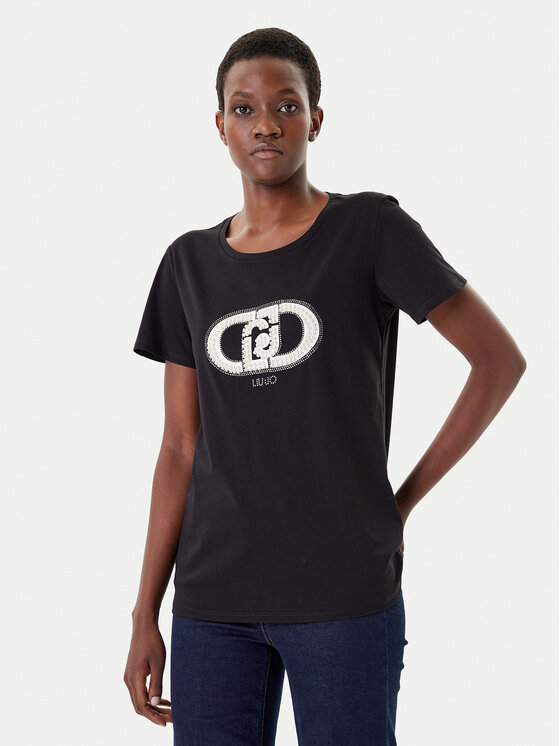 Liu Jo Sport Liu Jo Sport T-Shirt TF5280 JS923 Μαύρο Regular Fit