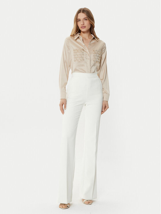 Guess Guess Camicia W5RH40 WFQC2 Beige Regular Fit