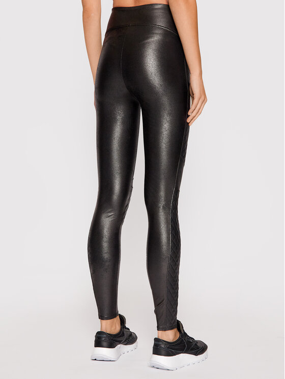 SPANX SPANX Leggings Faux Leather Quilted 20248R Crna Slim Fit