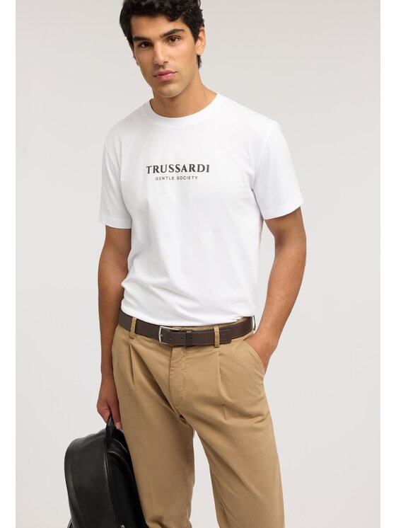 Trussardi Trussardi T-Shirt G0088000205N001 Biały Regular Fit