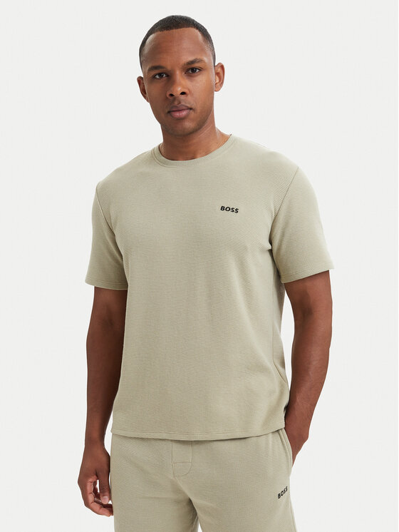 BOSS BOSS T-Shirt Waffle 50535891 Hellgrün Regular Fit