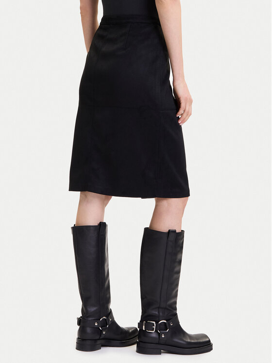 ONLY ONLY Спідниця зі штучної шкіри Loline 15357433 Чорний Regular Fit