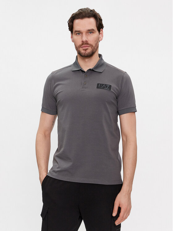 EA7 Emporio Armani Polo 6RPF78 PJBVZ 1977 Pelēks Regular Fit