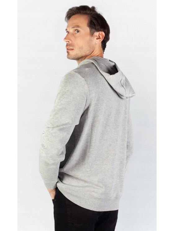 Wrangler Wrangler Bluza Hoodie Szary Hoodie Fit