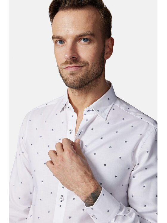 Lancerto Lancerto Koszula Ivory KO073123000037 Biały Slim Fit