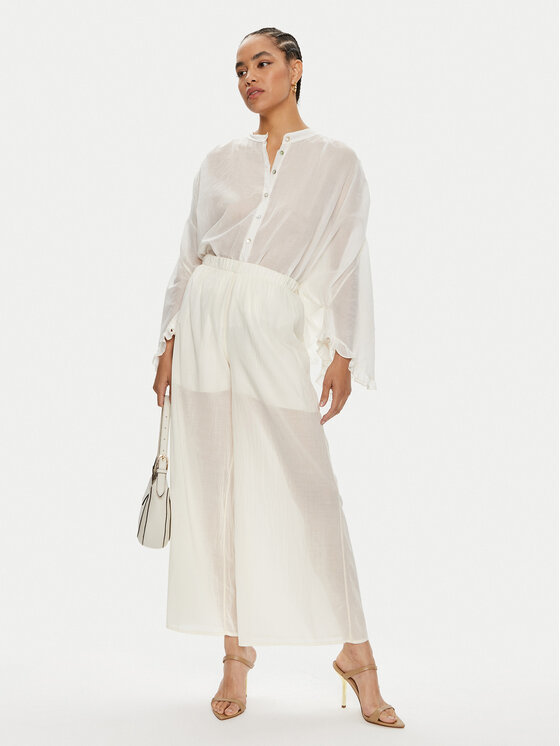 ViCOLO ViCOLO Kalhoty z materiálu TB2080 Écru Regular Fit