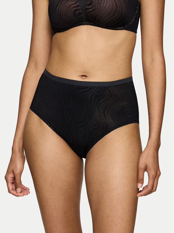 Triumph Triumph Chiloți clasici cu talie înaltă Shape Smart Ellipse 10222289 Negru