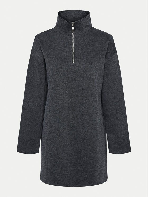 Pieces Pieces Pletena obleka 17152929 Siva Loose Fit