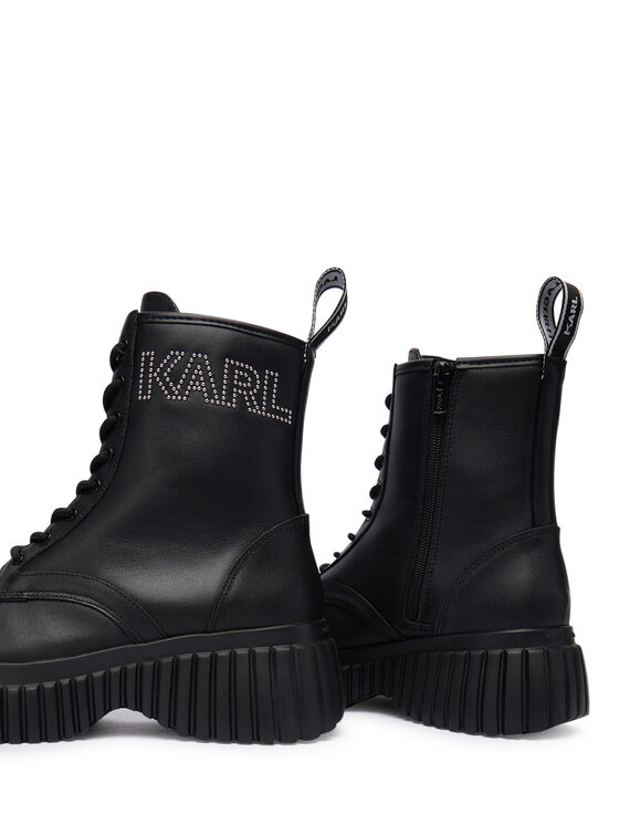 KARL LAGERFELD KARL LAGERFELD Šnurovacia obuv KL44475 Čierna