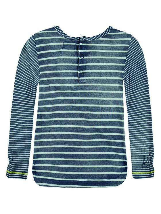 Kanz Kanz Bluzka 1713051-0001 Niebieski Basic Fit