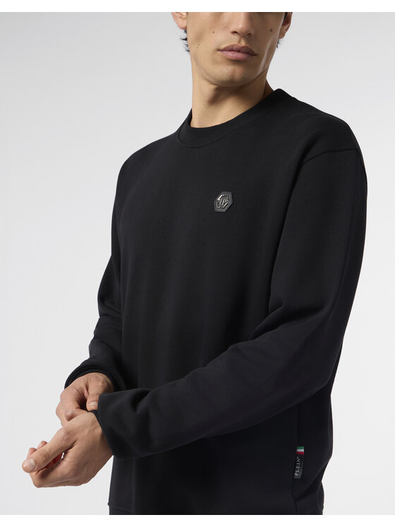 PHILIPP PLEIN PHILIPP PLEIN Mikina 29834 Černá Regular Fit