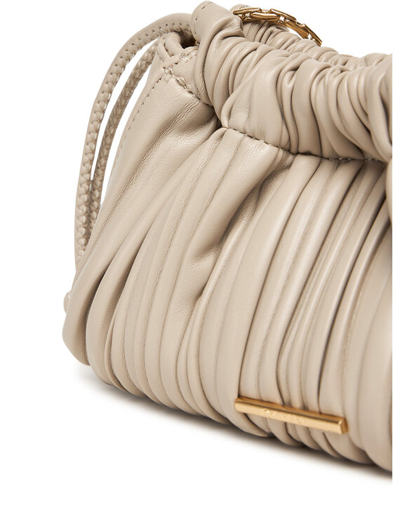 Calvin Klein Calvin Klein Käekott Plisse Mini Drawstring Bag LV04F3077G Kreemjas