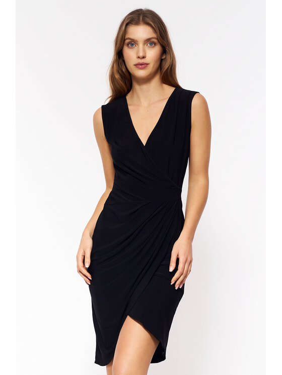NIFE NIFE Sukienka elegancka S264 Czarny Bodycon Fit