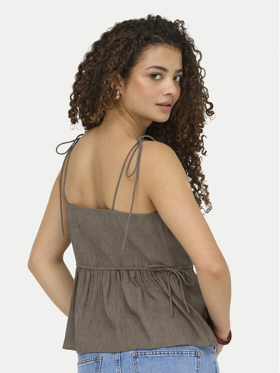 ONLY ONLY Top Nele 15370325 Beżowy ciemny Regular Fit