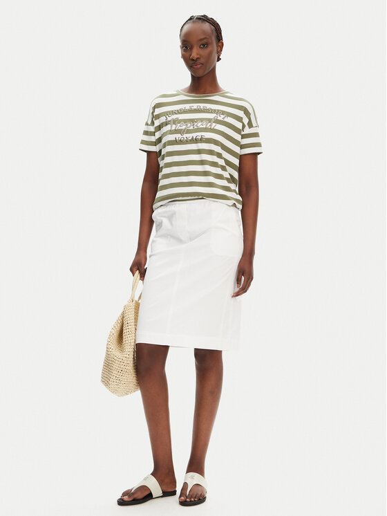 Olsen Olsen Fustă tip creion 16001367 Alb Slim Fit