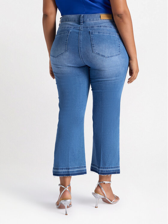 Fiorella Rubino Fiorella Rubino Jeansy P596T004873N024 Niebieski Cropp Fit