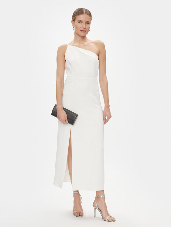 YAS YAS Abito da cocktail Izzie 26032133 Bianco Regular Fit