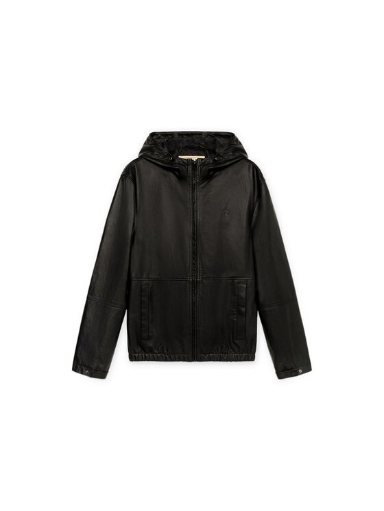 Trussardi Trussardi Kurtka skórzana R310M000044N033 Czarny Regular Fit