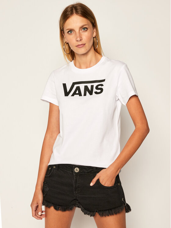 Vans T-krekls Wm Flying V Crew Tee VN0A3UP4 Balts Regular Fit