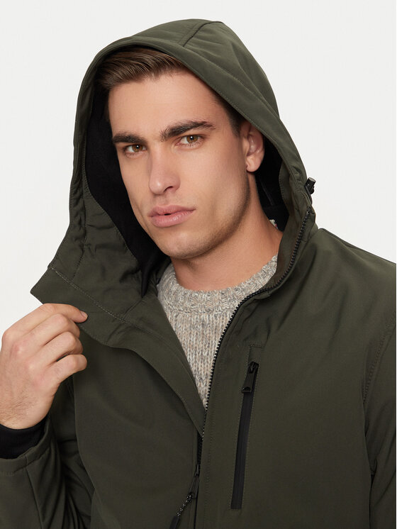 Schott NYC Schott NYC Kurtka przejściowa KALVIN Zielony Regular Fit
