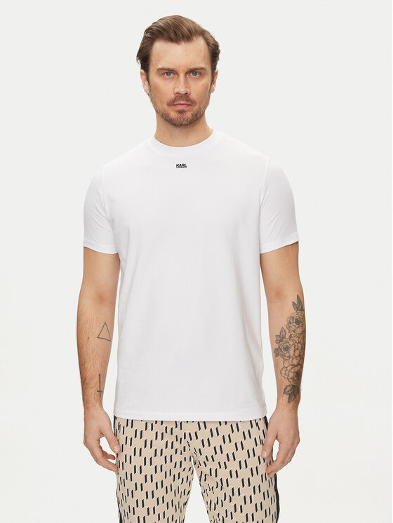 KARL LAGERFELD Tričko 755034 542221 Biela Regular Fit