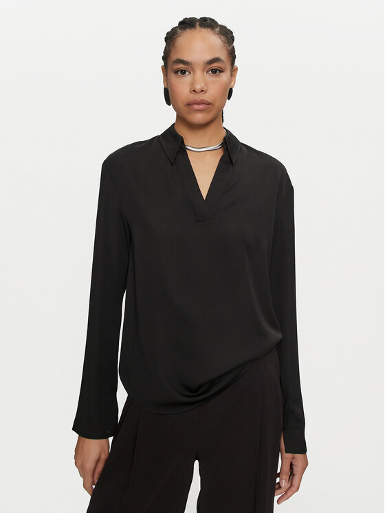 Calvin Klein Blúzka K20K208000 Čierna Regular Fit
