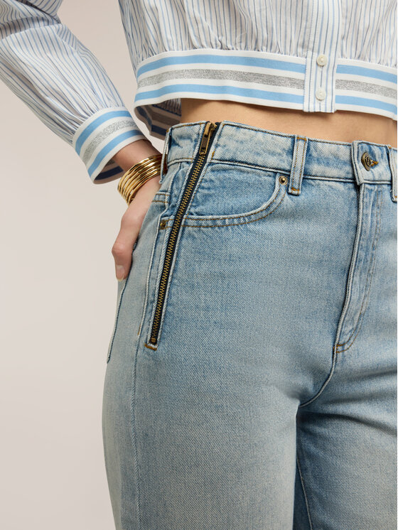 Motivi Motivi Jeansy P457Q004469N004 Turkusowy Over Fit