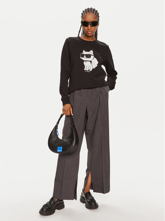 KARL LAGERFELD KARL LAGERFELD Суитшърт Ikonik 2.0 230W1802 Черен Regular Fit